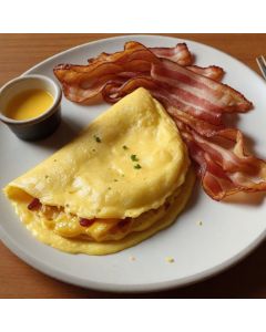 Omelete com Queijo Canastra e Bacon