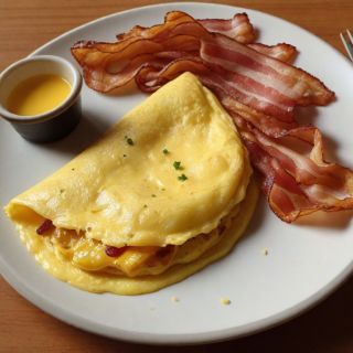 Omelete com Queijo Canastra e Bacon